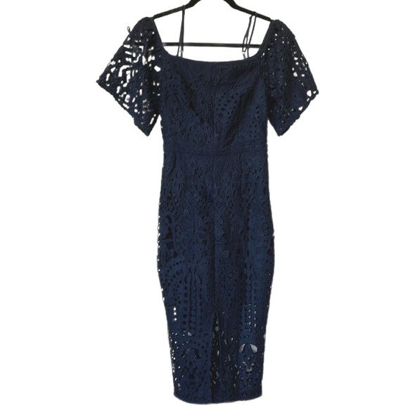 Chelsea28 - Lace Off the shoulder Midi Dress - Sz 0 - Picture 1 of 4